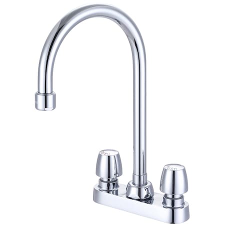 Central Brass Slow-Close Two Handle Cast Brass Bar/Laundry Faucet in Chrome 0084-N218